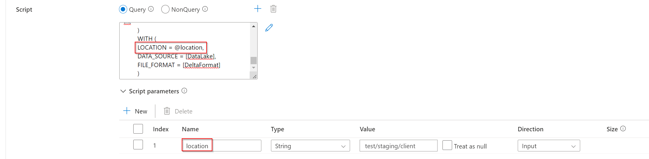 azure-synapse-script-parameter-for-external-table-location