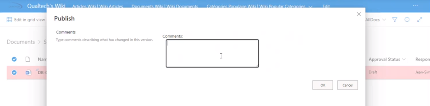 Document Library "Publish" button dissapeared overnight for "Submit for ...
