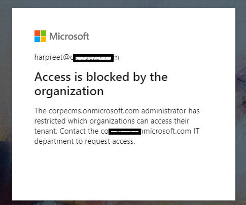 MVLS access warning due to azure tenant - Microsoft Q&A