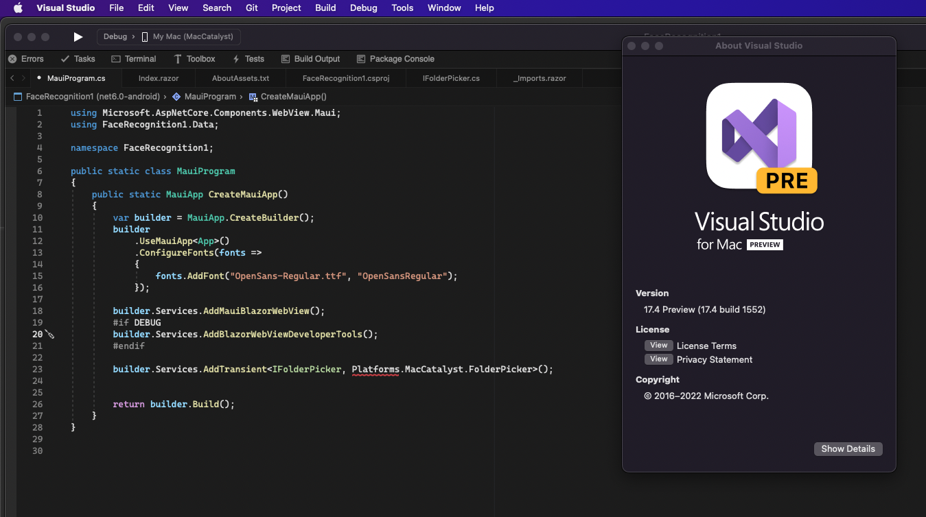 After updating to Visual Studio Mac to the latest Platforms property is