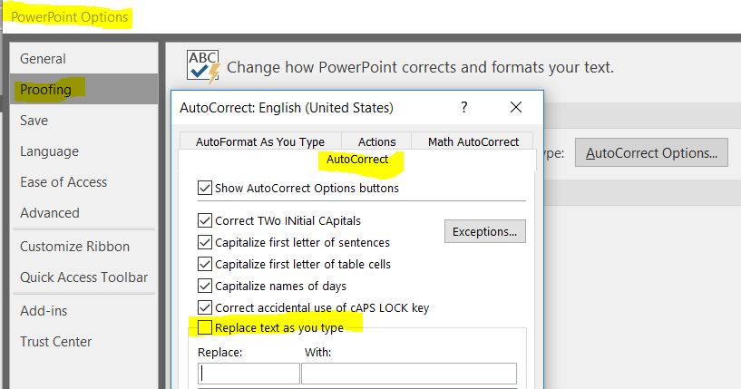 How to disable math autocorrect in PowerPoint - Microsoft Q&A