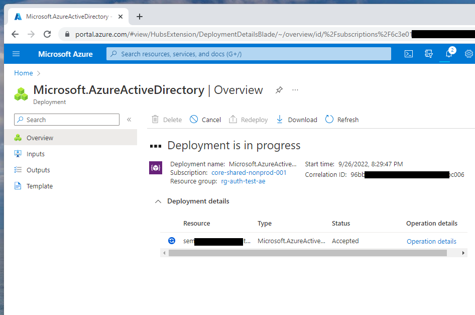 Link an Azure AD B2C tenant to a subscription resulting in ...