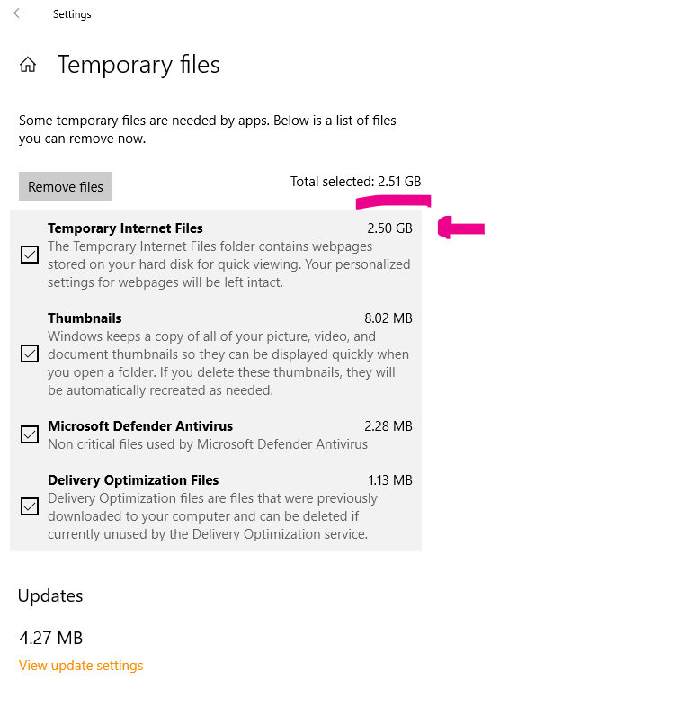 Remove Temporary Files in Windows 10 - Microsoft Q&amp;A