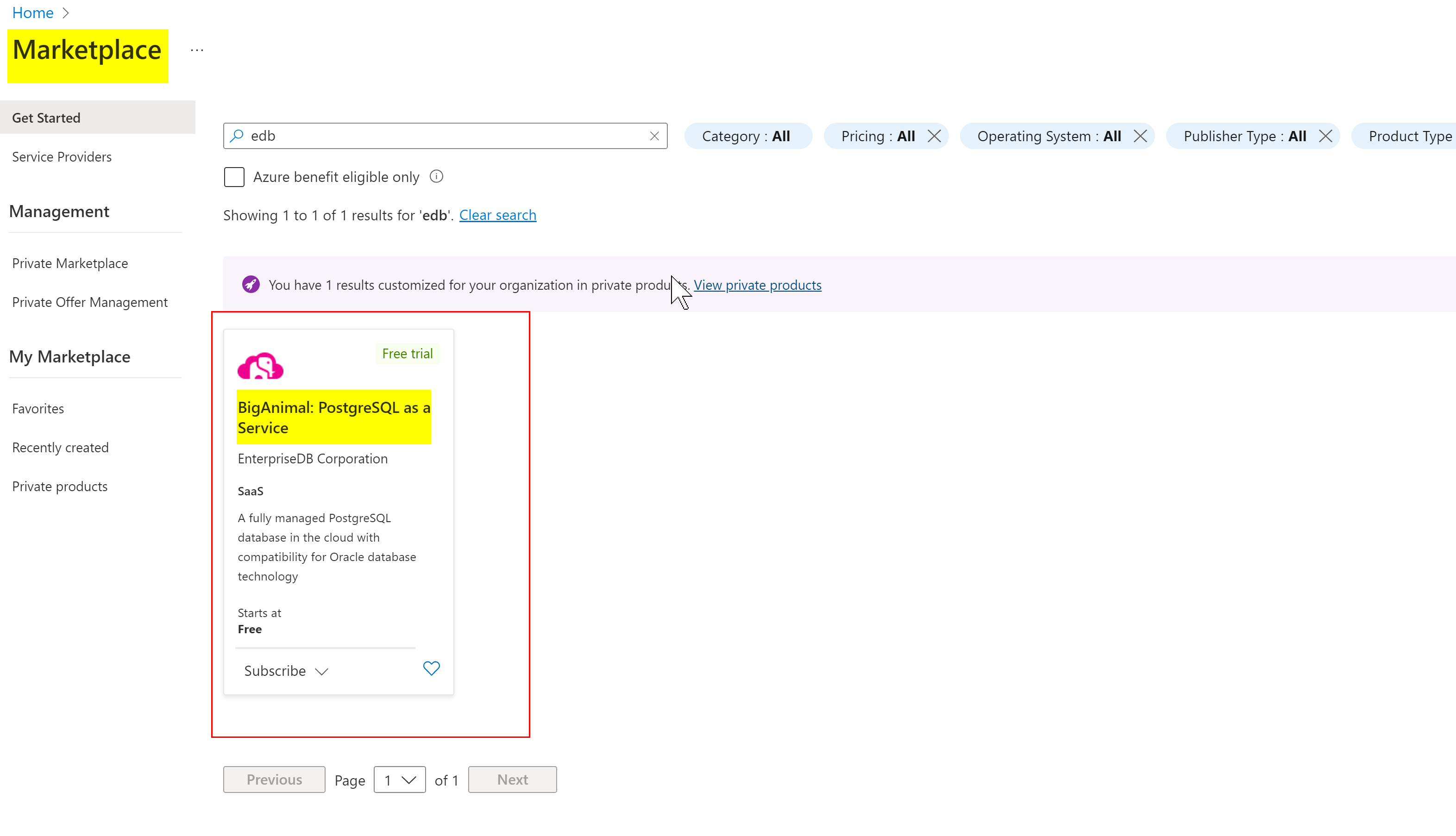 Is EDB Enterprise plan available in Azure Marketplace - Microsoft Q&A