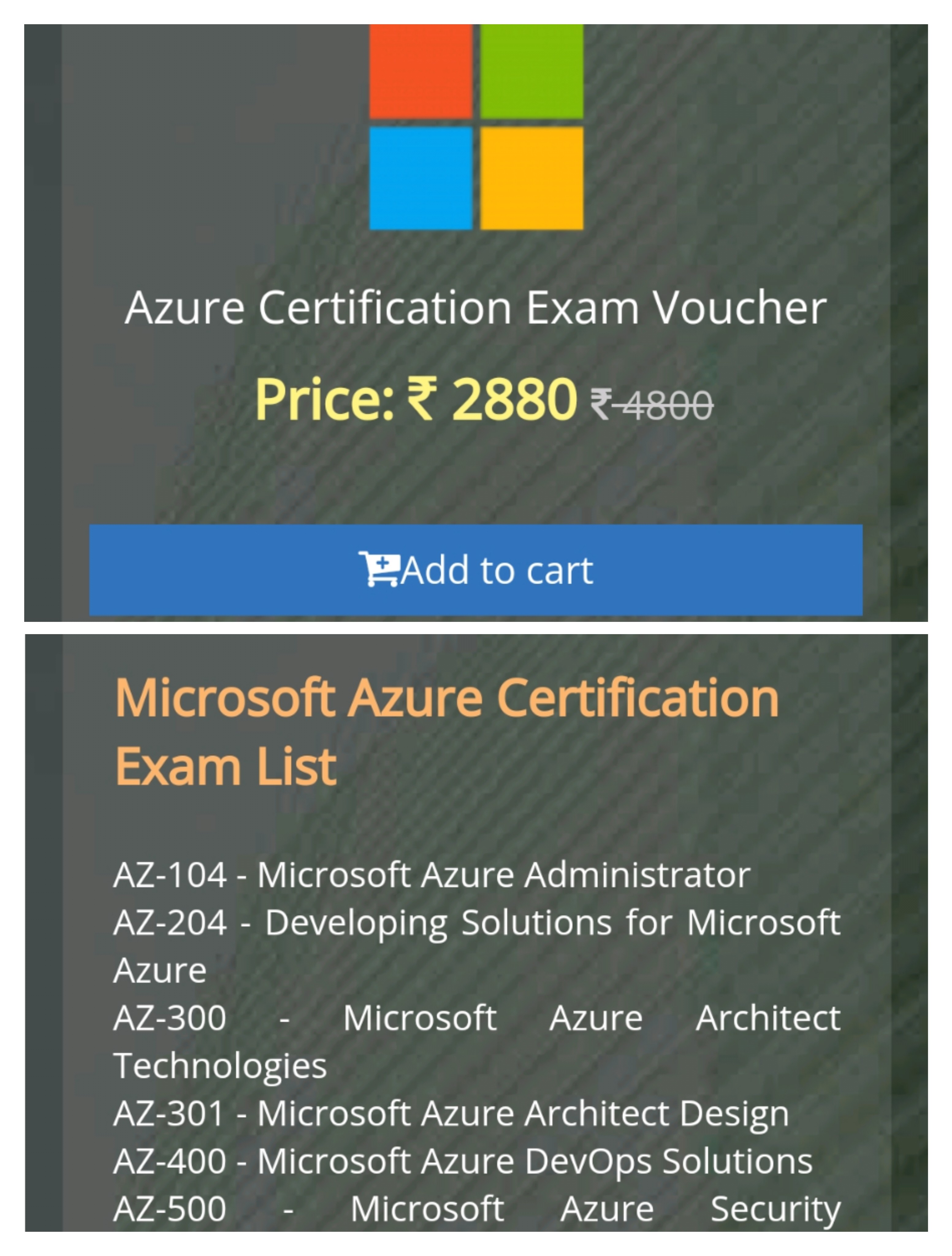 Regarding Azure Exam and voucher Microsoft Q&A