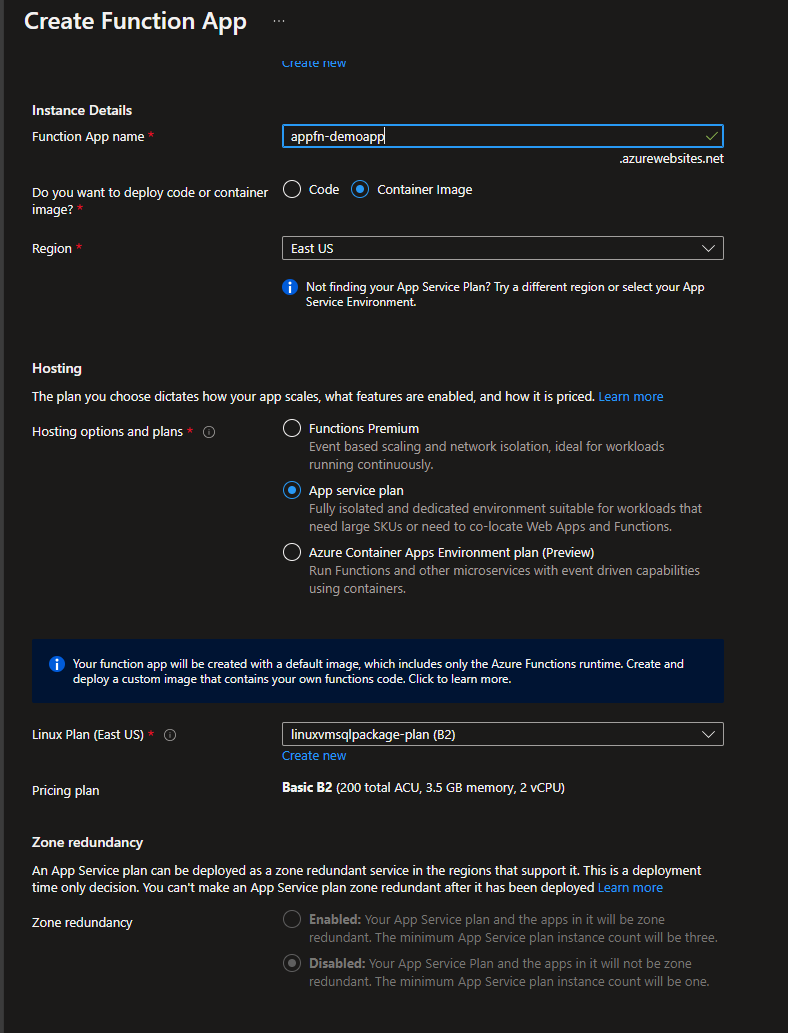 Create Azure Function
