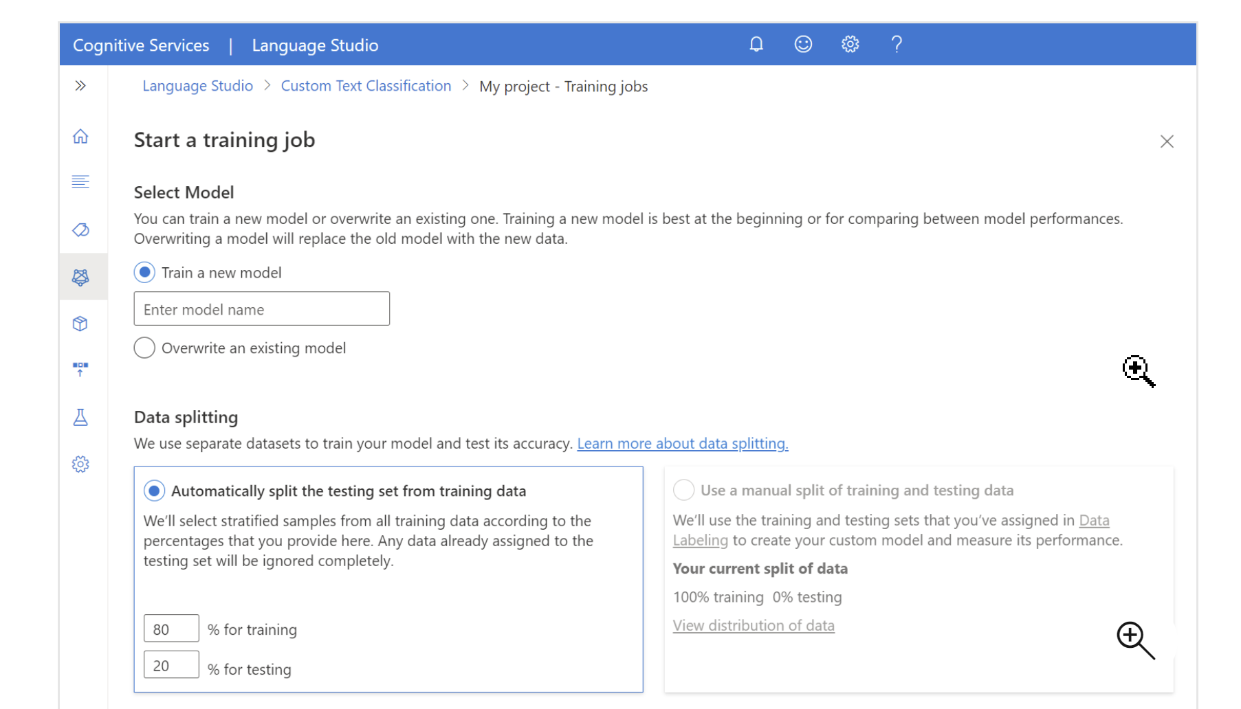Unable to Train the model in Language studio - Single Label Text ...