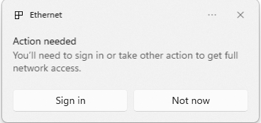 Ehternet - Action Needed