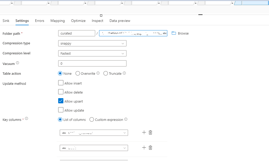 issue in delta sink - add new column - Microsoft Q&A