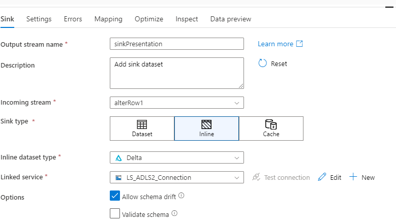 issue in delta sink - add new column - Microsoft Q&A