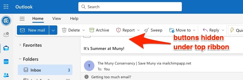 Next and Previous email buttons missing from OWA again - Microsoft Q&A