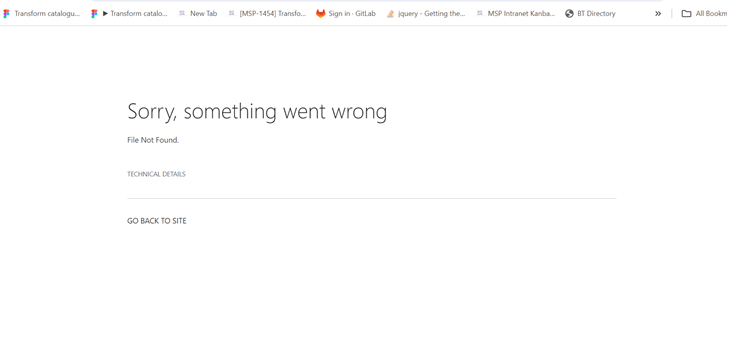 xxx.sharepoint.com sorry something went wrong fileNot foun. - Microsoft Q&A