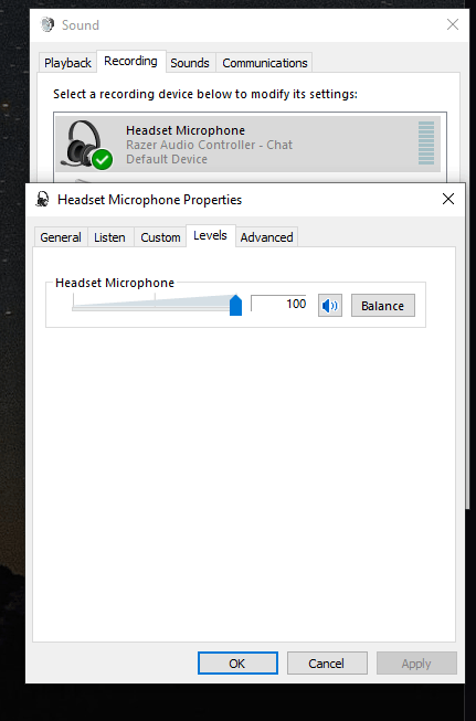 My headset microphone stopped working after reinstalling windows 10 ...
