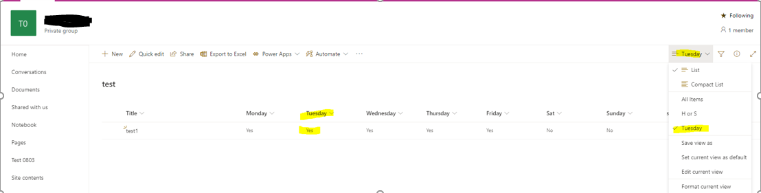 List of items that need to automatically loaded daily as a checklist ...