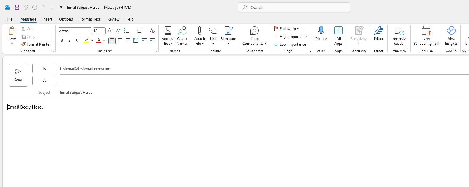 New Outlook 2024 do not create 