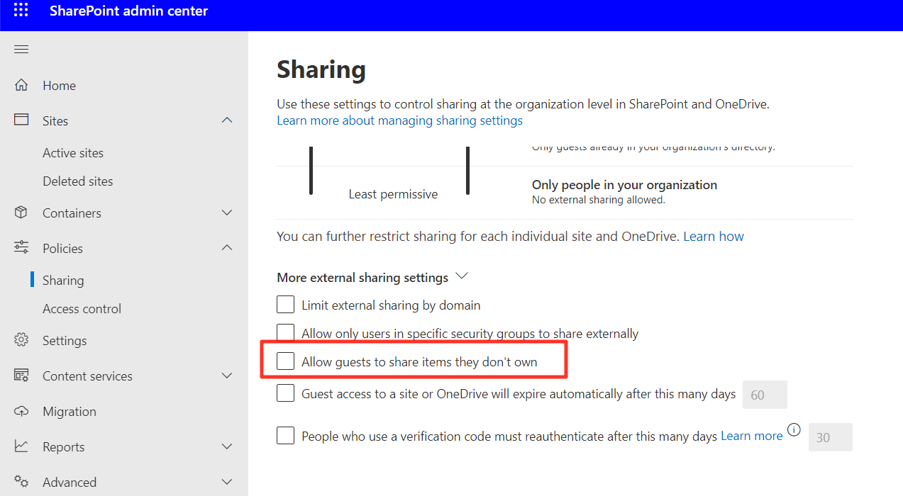 OneDrive Business to Personal Sharing: Permission for Resharing Issue ...