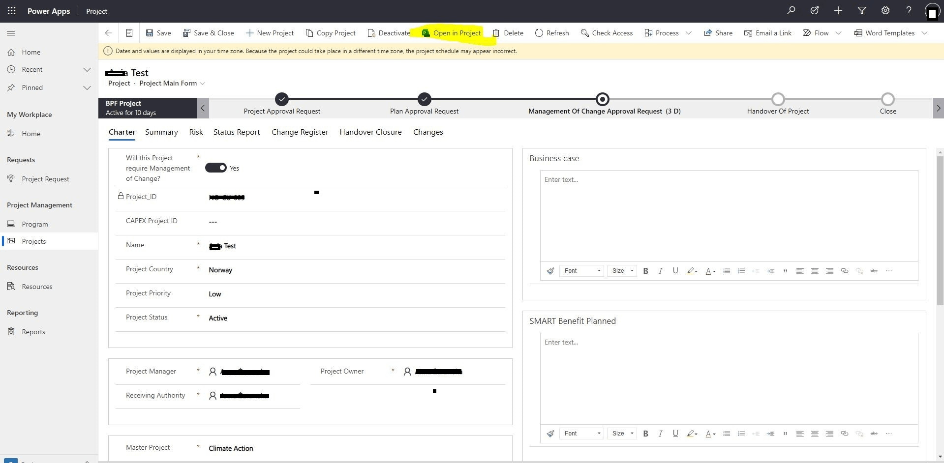 MS Project For the web issue: Couldn't update Project Details for ...