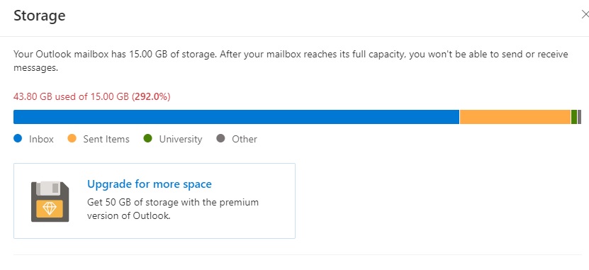 Mailbox Storage decreased by itself - Microsoft Q&A