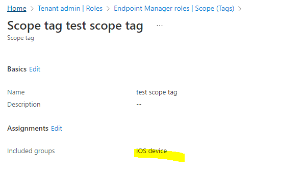 user role to see only ios and devices in Intune. - Microsoft Q&A