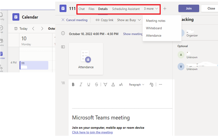 Unable to pull meeting details from users Teams meeting - Microsoft Q&A