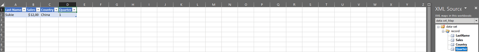 Cannot map the column and export xml file - Microsoft Q&A