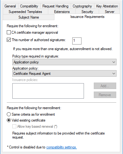 microsoft template certificate