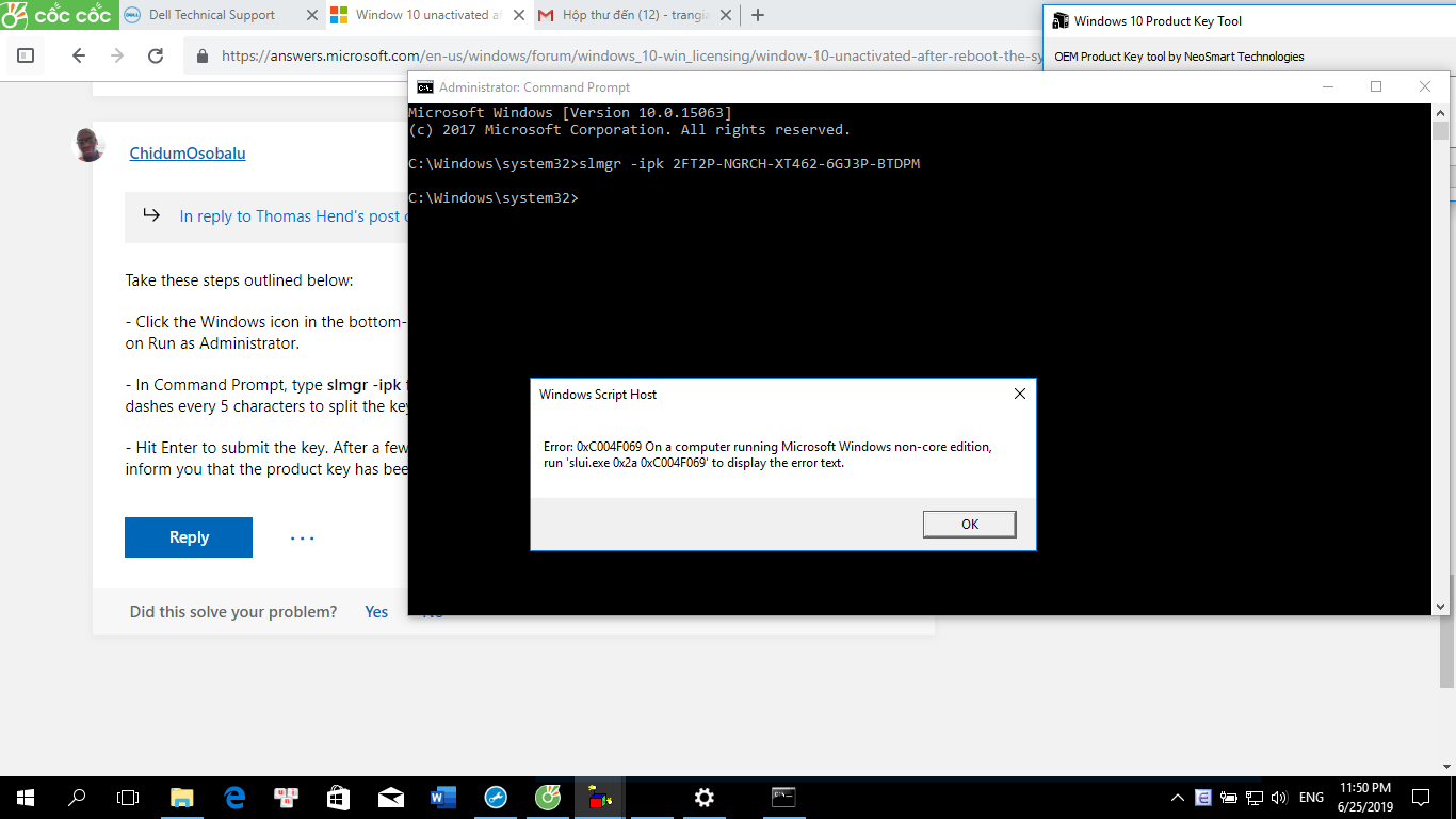 Window 10 unactivated after reboot the system! - Microsoft Q&A