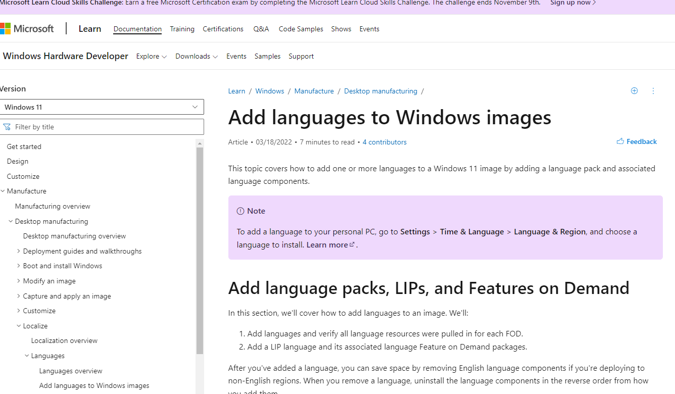 Language Packs version and FODs version in VLSC site don't show newer ...