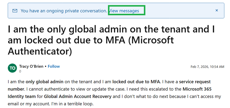 I am the only global admin on the tenant and I am locked out due