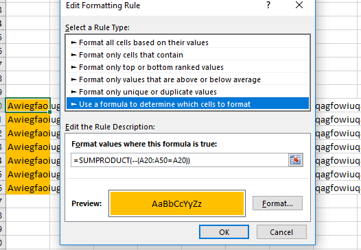 Recommended work-around for COUNTIF with big text - Microsoft Q&A
