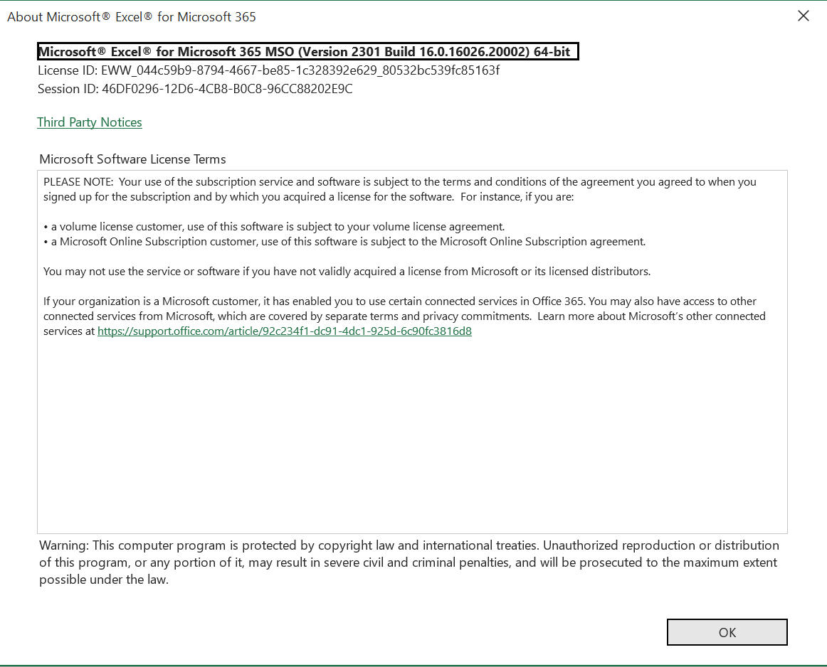 Excel License 1 - 2