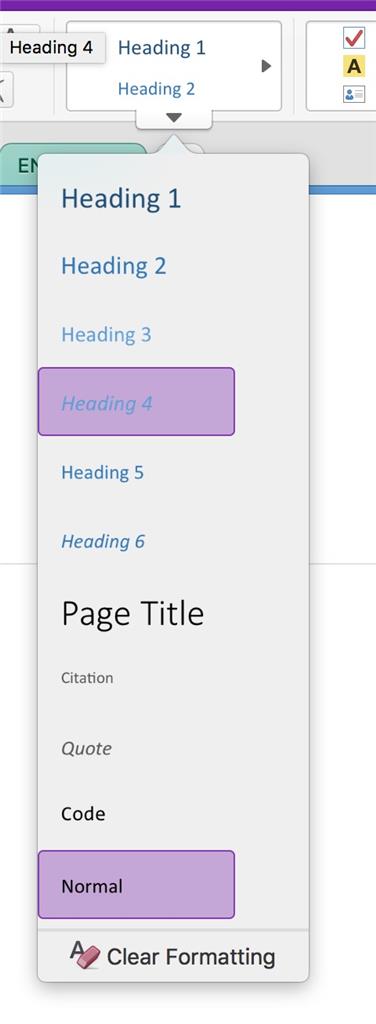 How to change the default 'font template' in one note for mac 2016 ...