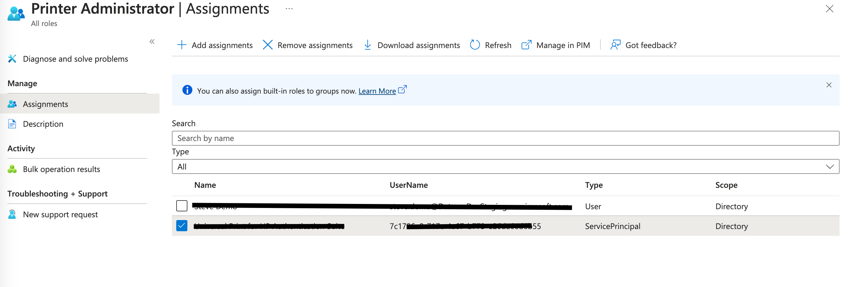 Application token does not work for Get Printer Microsoft Graph API ...