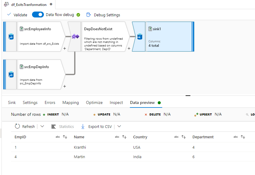 Dataflow Exists doesn't work properly - Microsoft Q&A