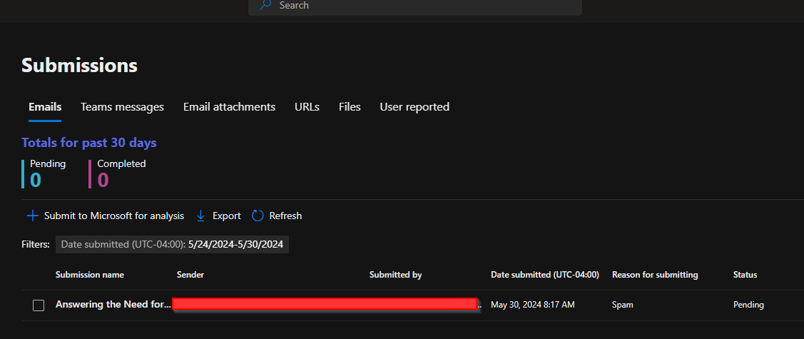 2024-05-30 08_19_07-Submissions - Microsoft Defender