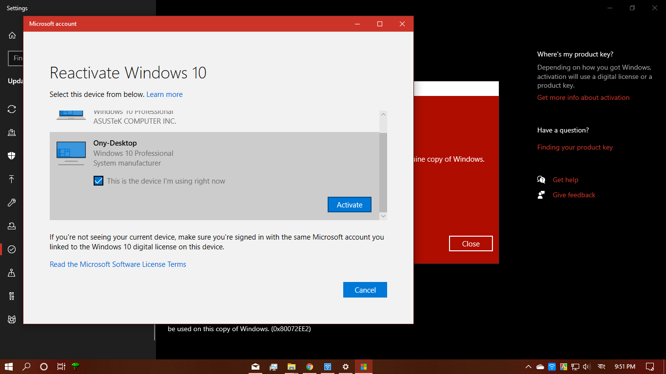 Windows deactivated after flashing the Bios - Microsoft Q&A