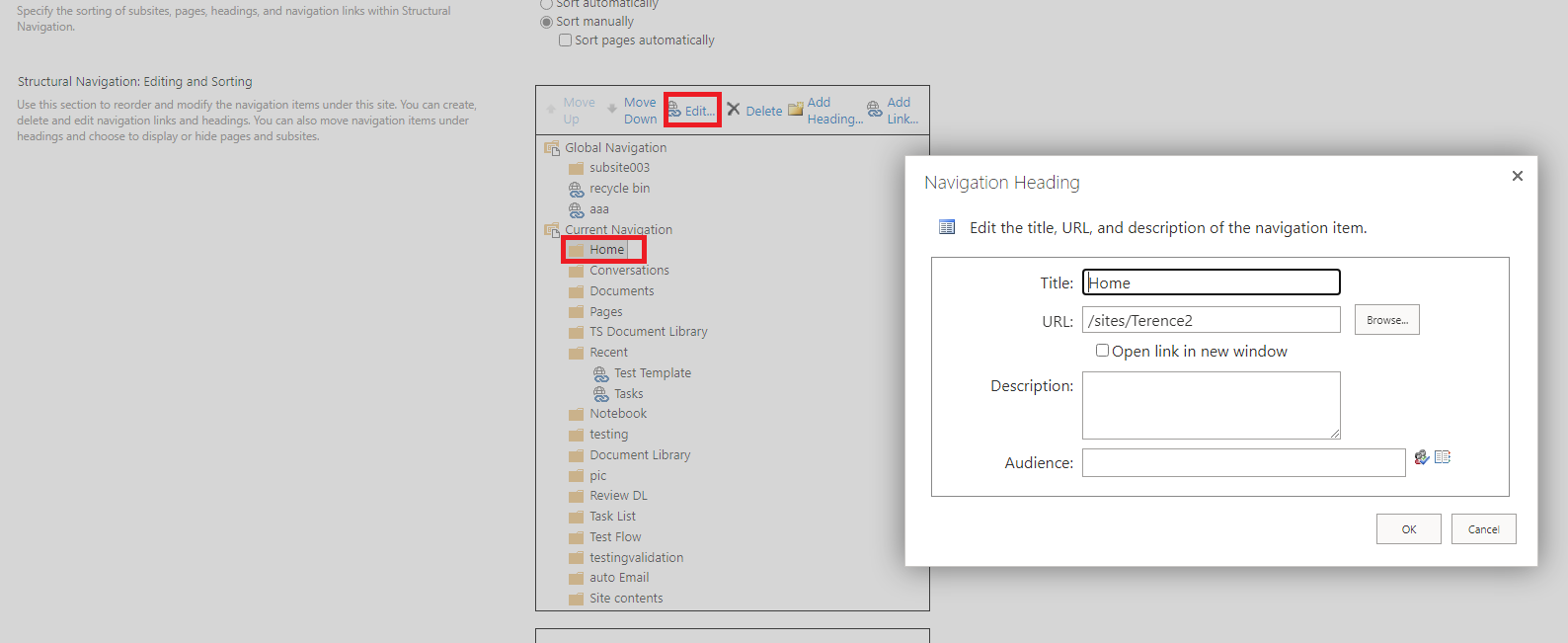 Is there an issue with home site navigation in SharePoint Online ...