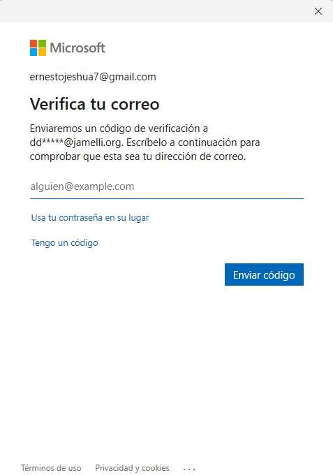 Correo desconocido