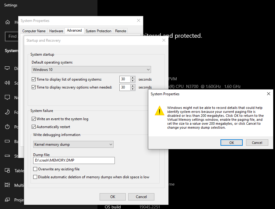 OS crash dump vs page file Microsoft Q&A