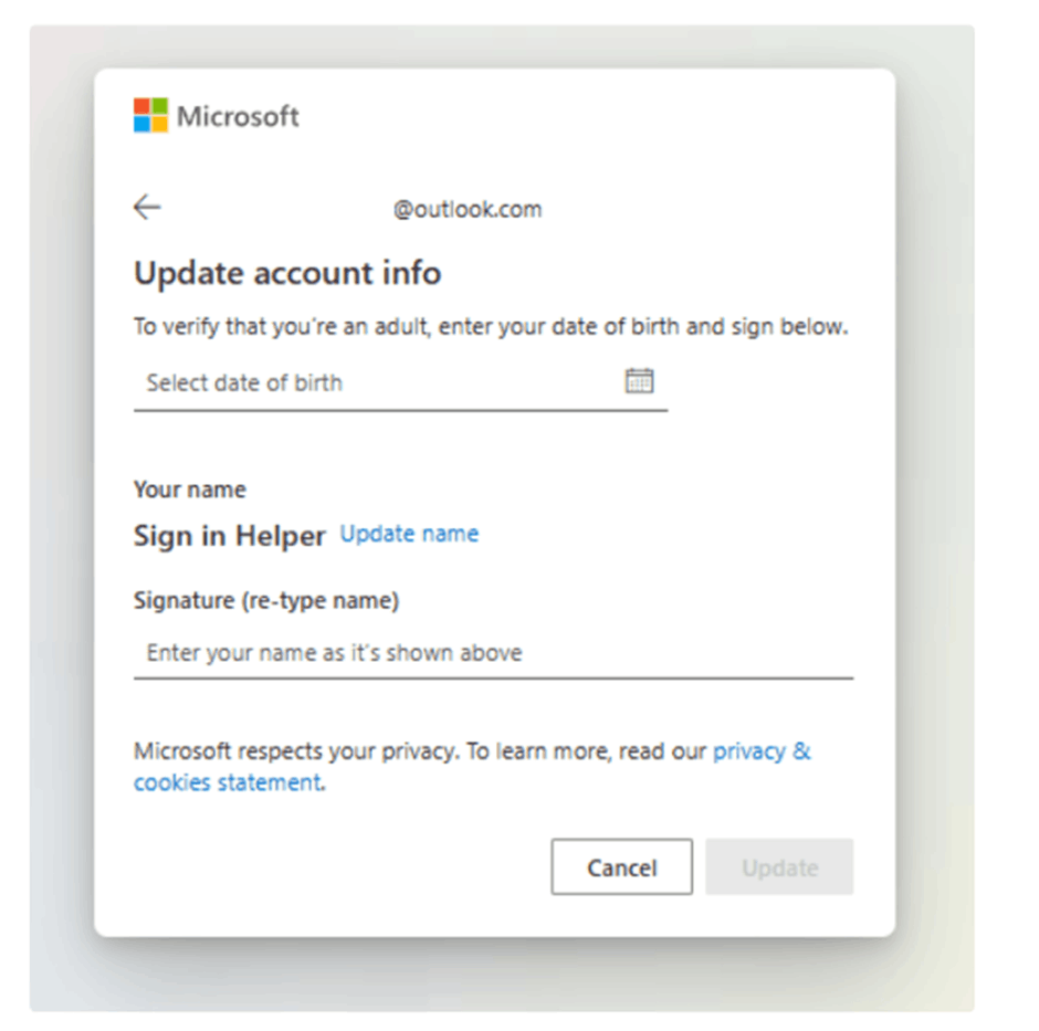 change date of birth and leave family - Microsoft Q&A