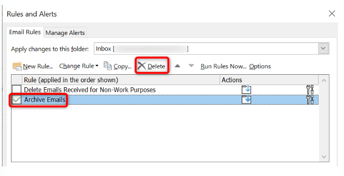I had created a rule in outlook, but the rule is not working ...