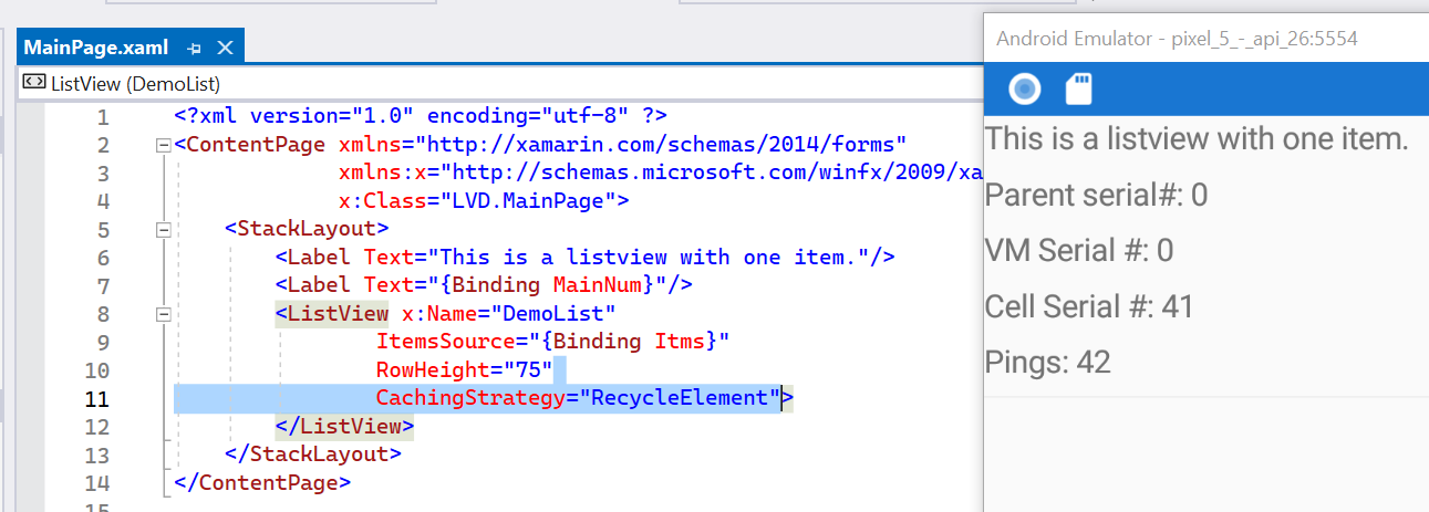 Bug: VisualStudio2022 ListView RetainElement infinitely creates cells ...