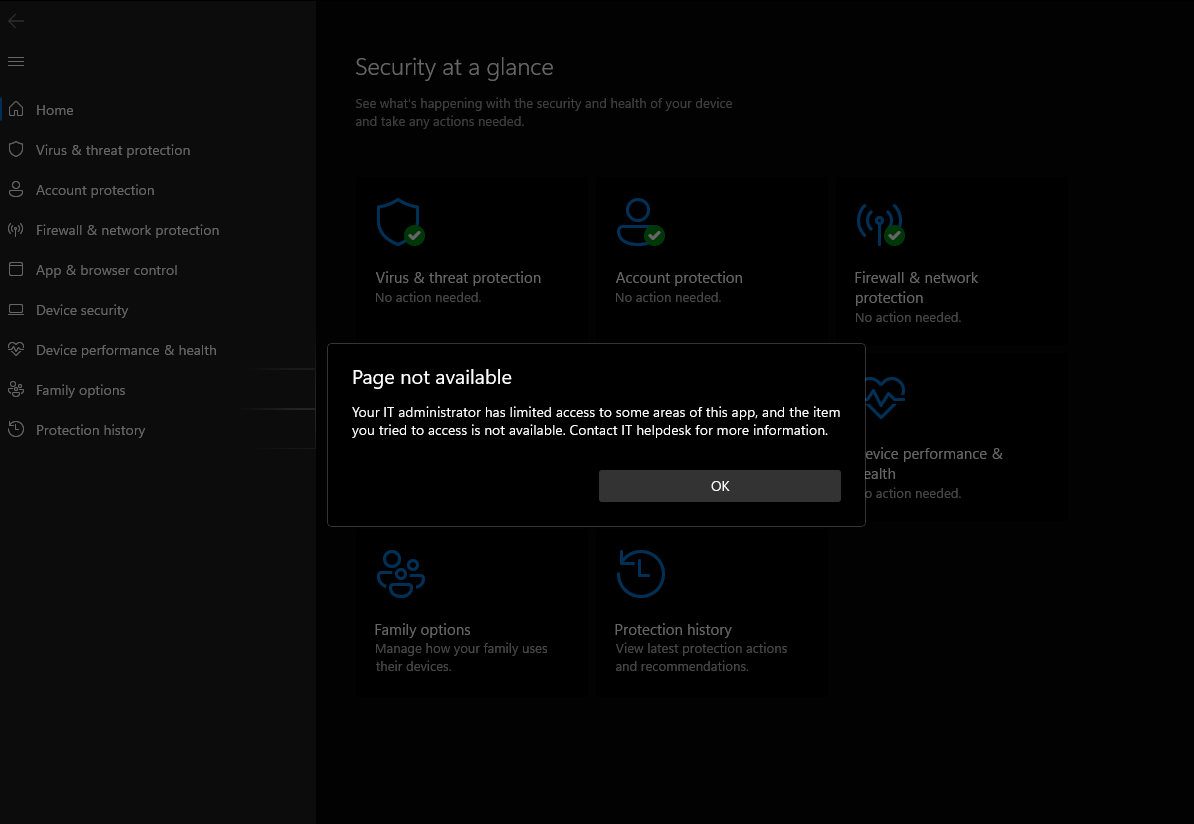 Windows Defender is locked and can't be turn on - Microsoft Q&A