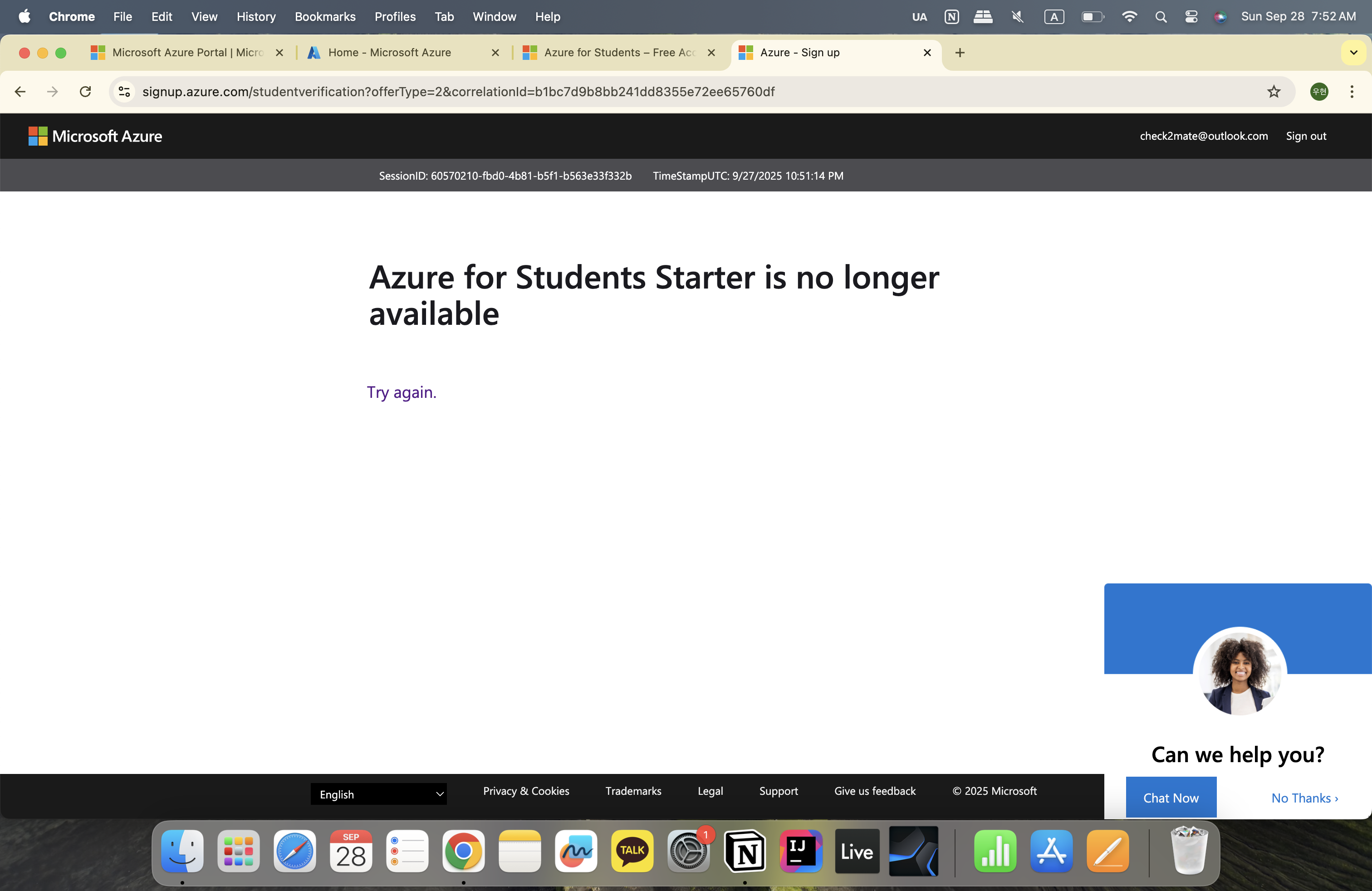 Azure for Students Starter is no longer available - Microsoft Q&A
