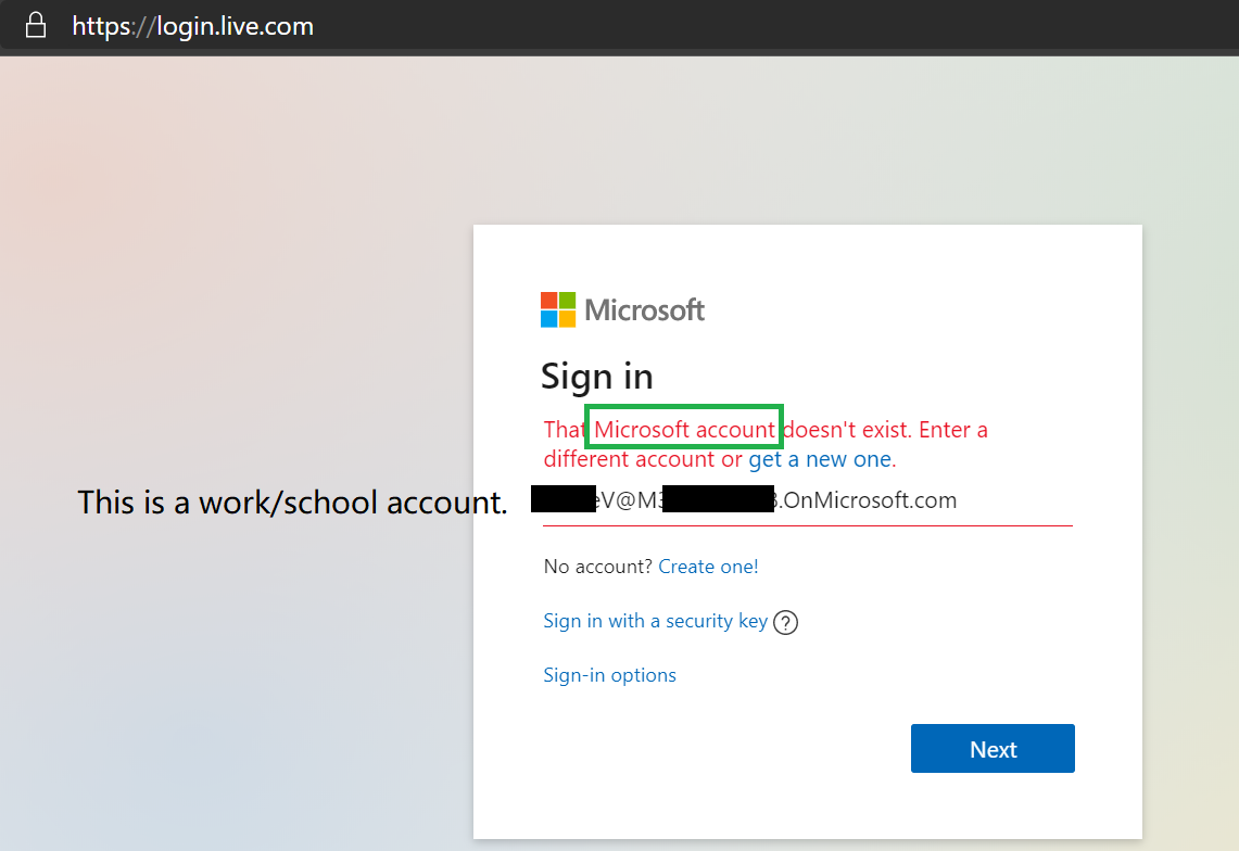 login.microsoftonline.com之帳號無法登入login.live.com - Microsoft Q&A