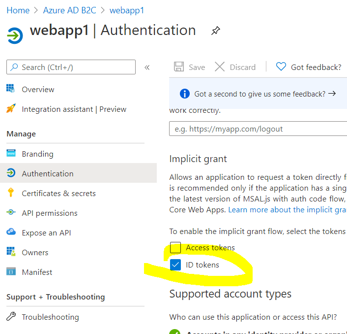 Azure AD B2C, with simple email/password sign in, for Blazor Server ...
