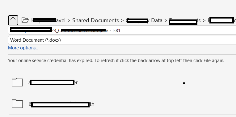 Your online service credential has expired - Microsoft Q&A