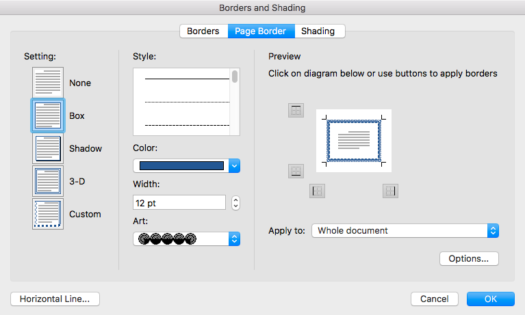 Page border color / colour - Microsoft Q&A