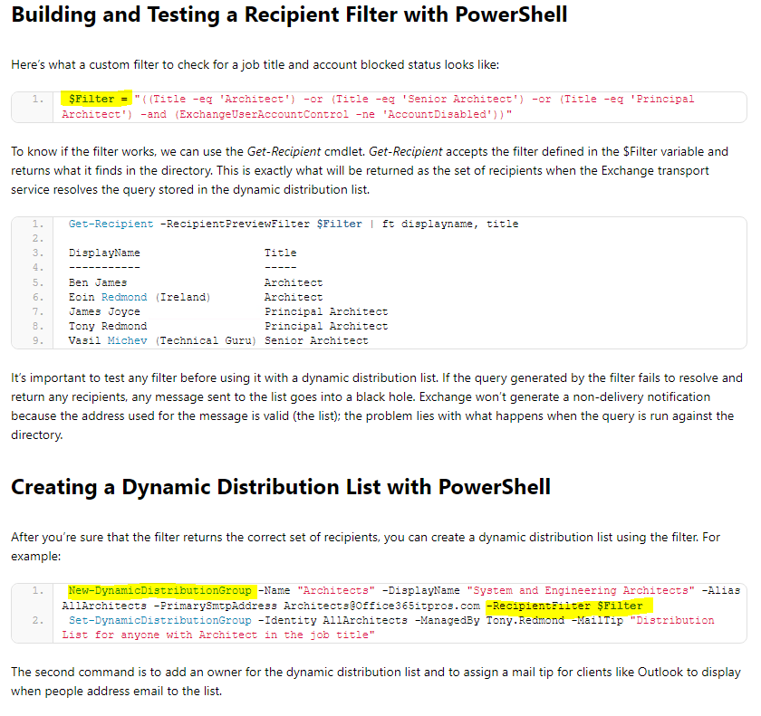 remove dynamic distribution group member powershell