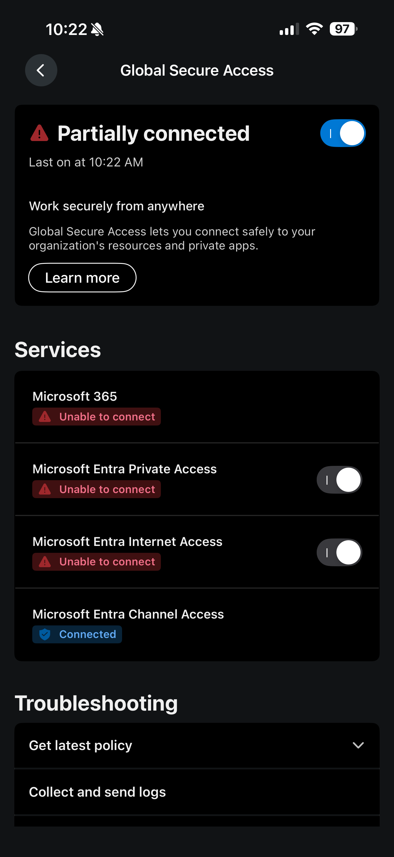 IOS GSA ISSUES